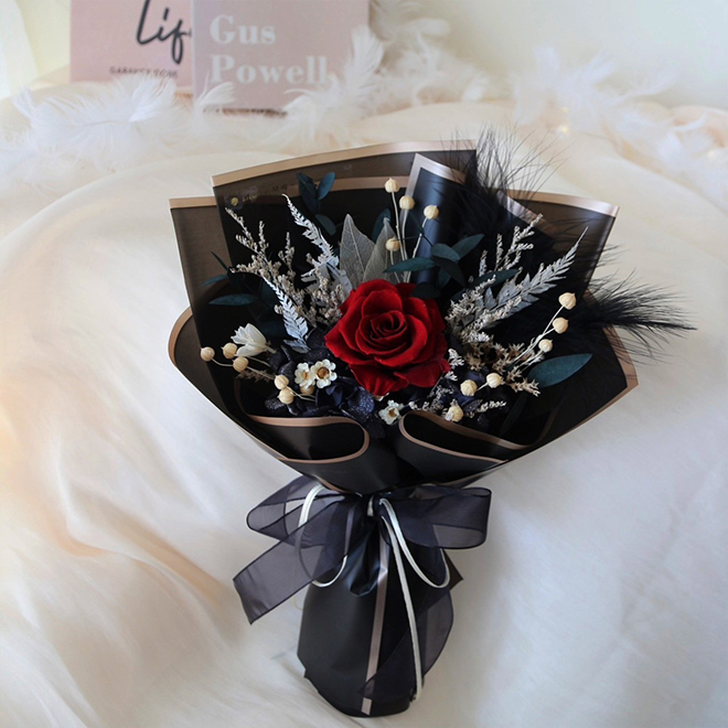 經典紅永生玫瑰花束 日常小驚喜 情人禮物