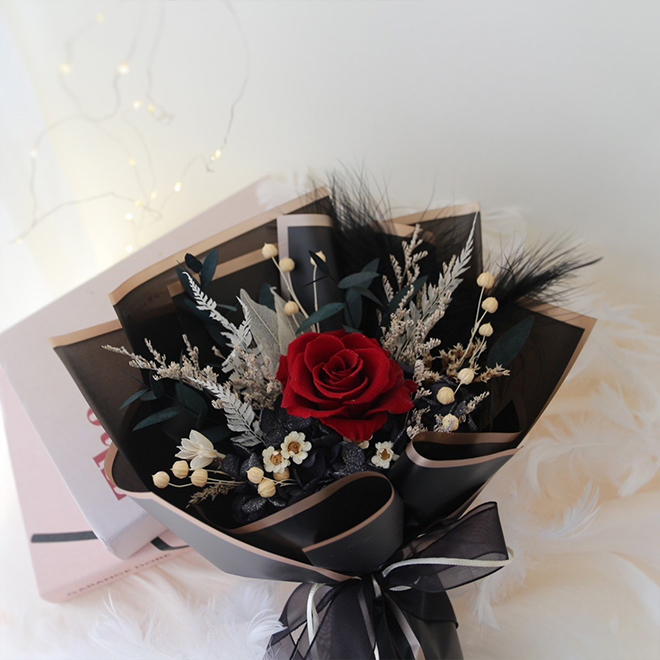 經典紅永生玫瑰花束 日常小驚喜 情人禮物