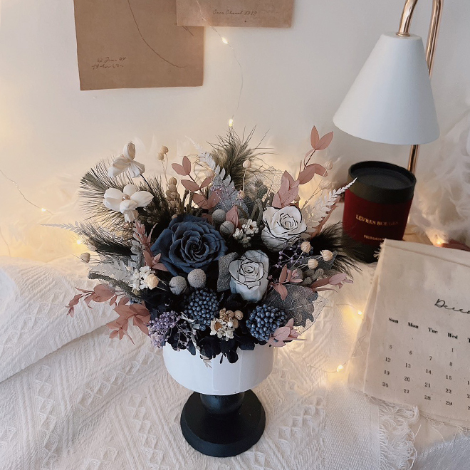 法式黑小香永生盆花