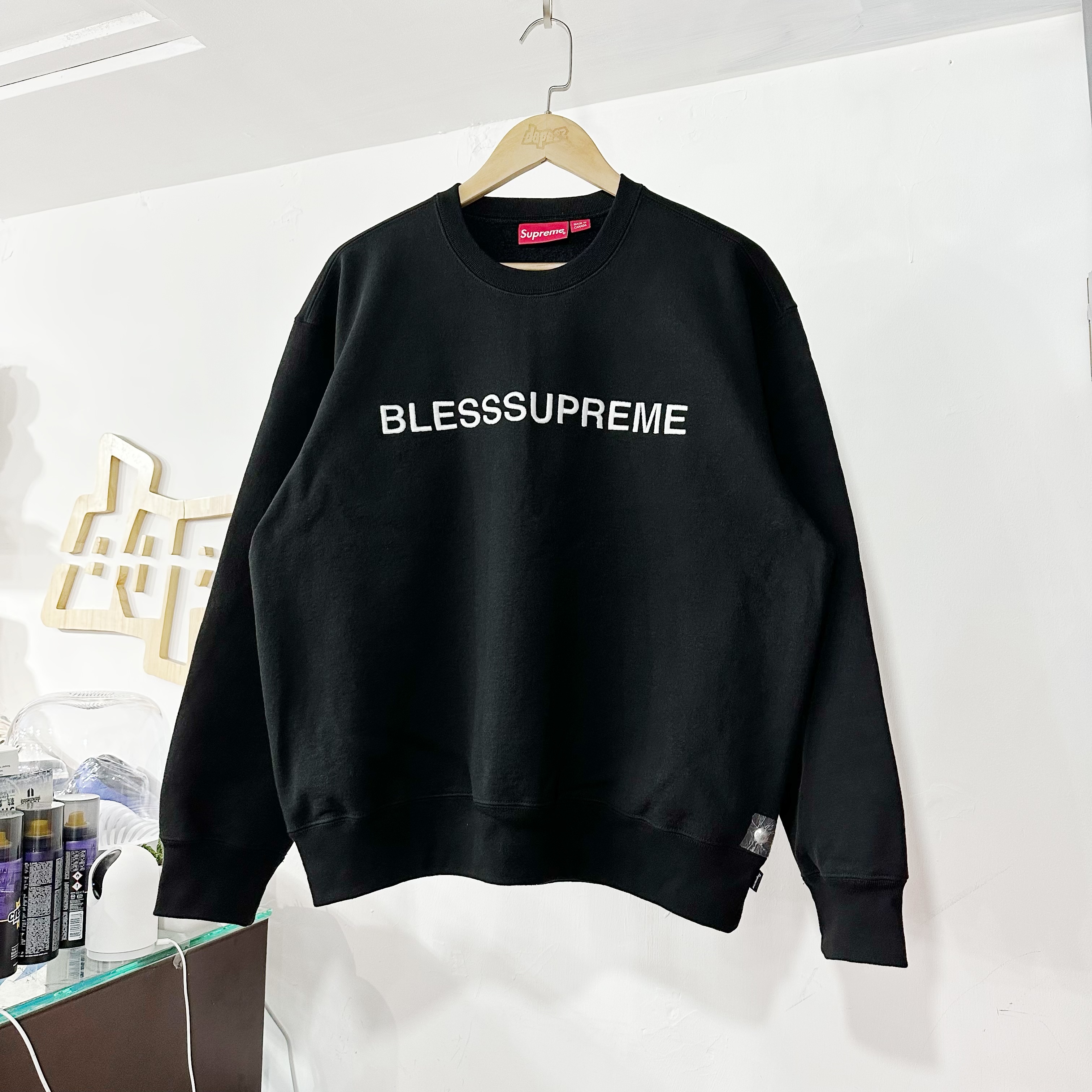 SUPREME FW23 BLESS CREWNECK BLACK 衛衣