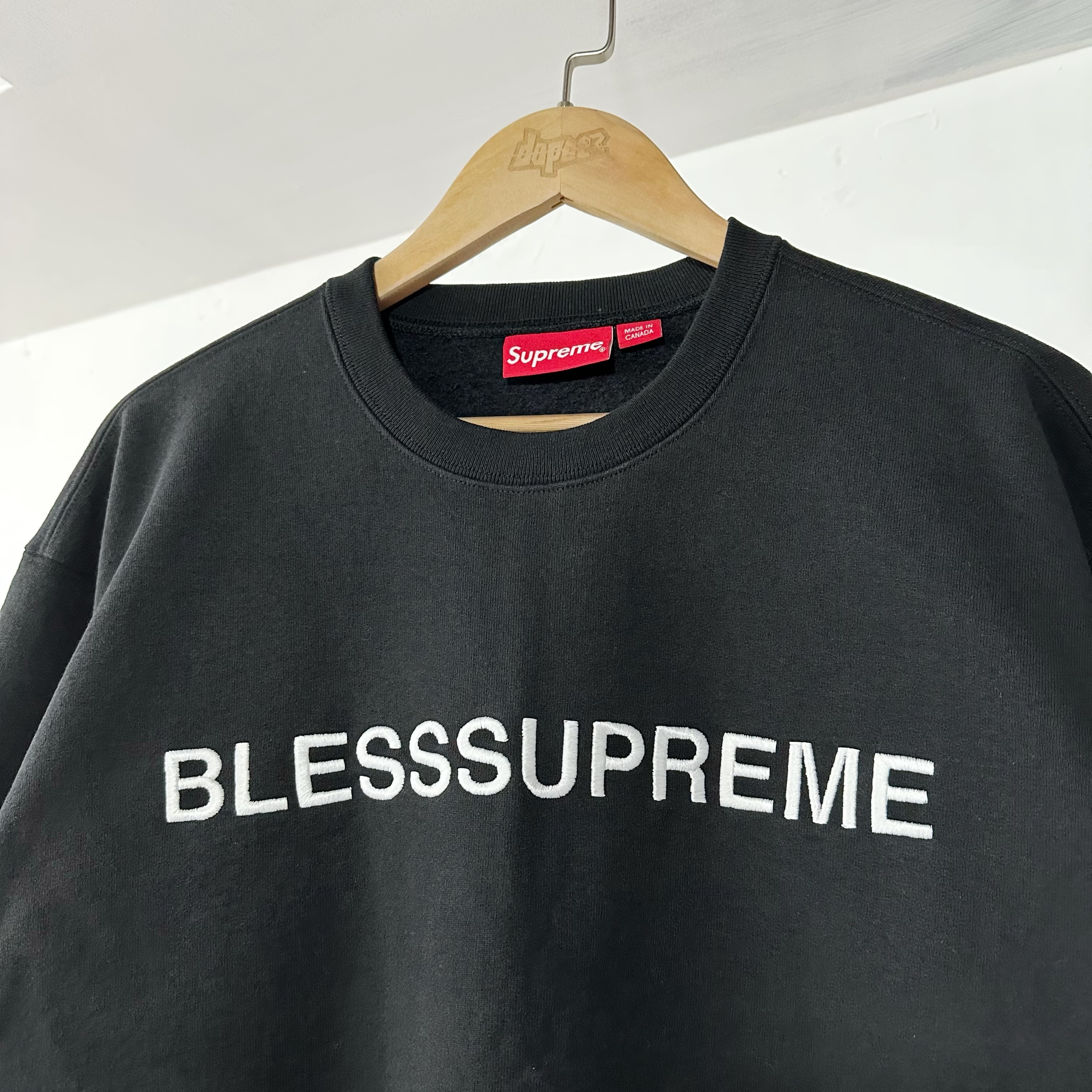 SUPREME FW23 BLESS CREWNECK BLACK 衛衣