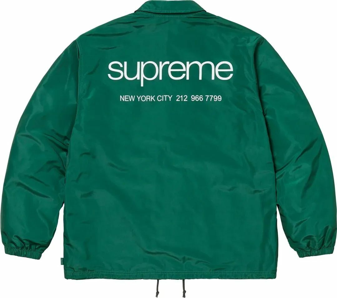 supreme coaches jacket green L