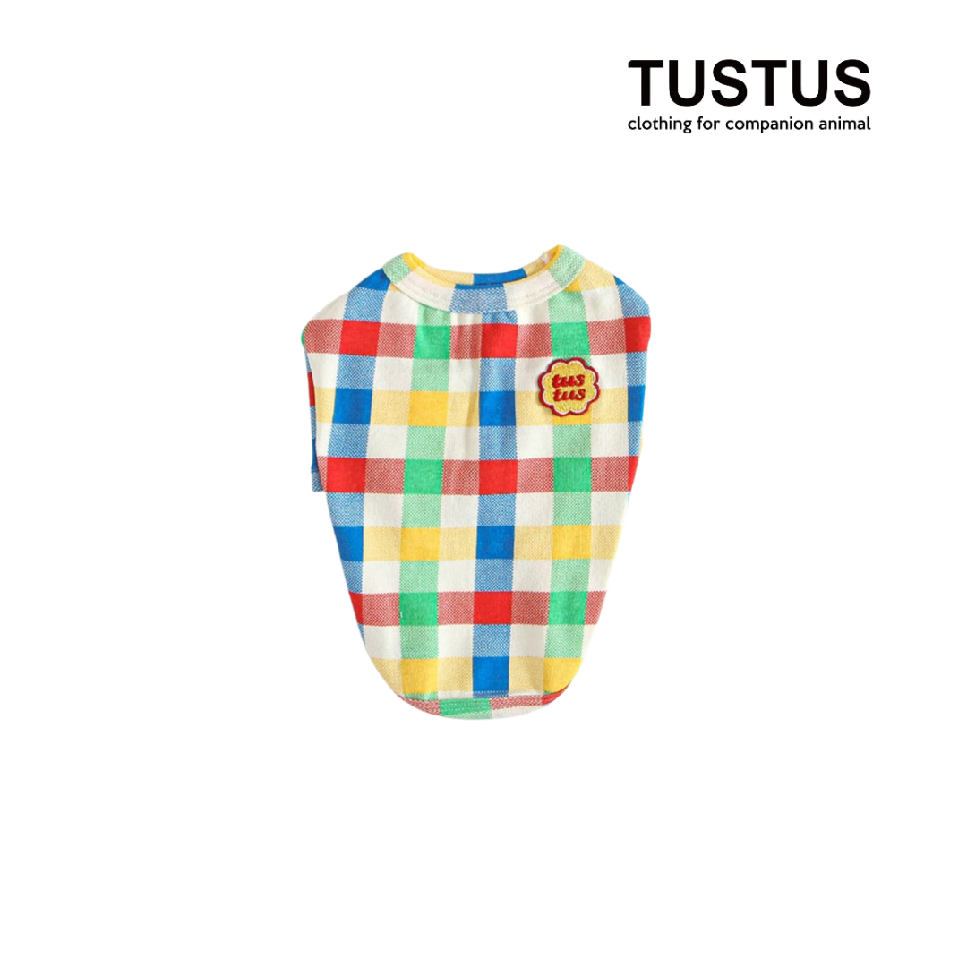 TUSTUS 彩色格子TEE