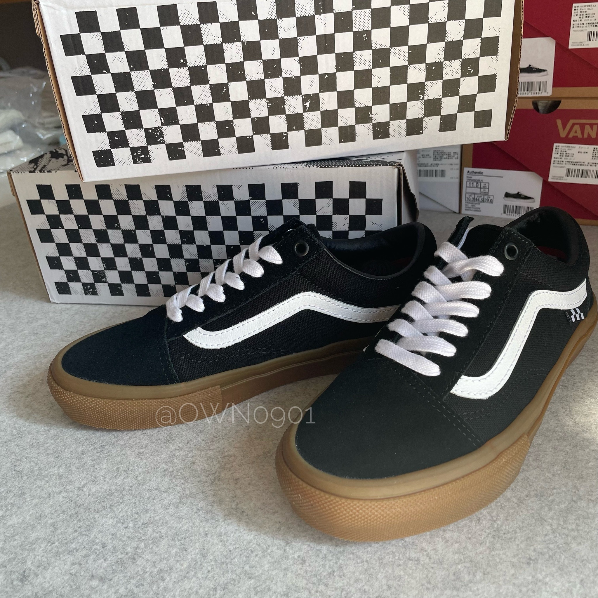 現貨】Vans Skate Old Skool 焦糖黑焦糖韓國韓系滑板鞋男女同款黑色