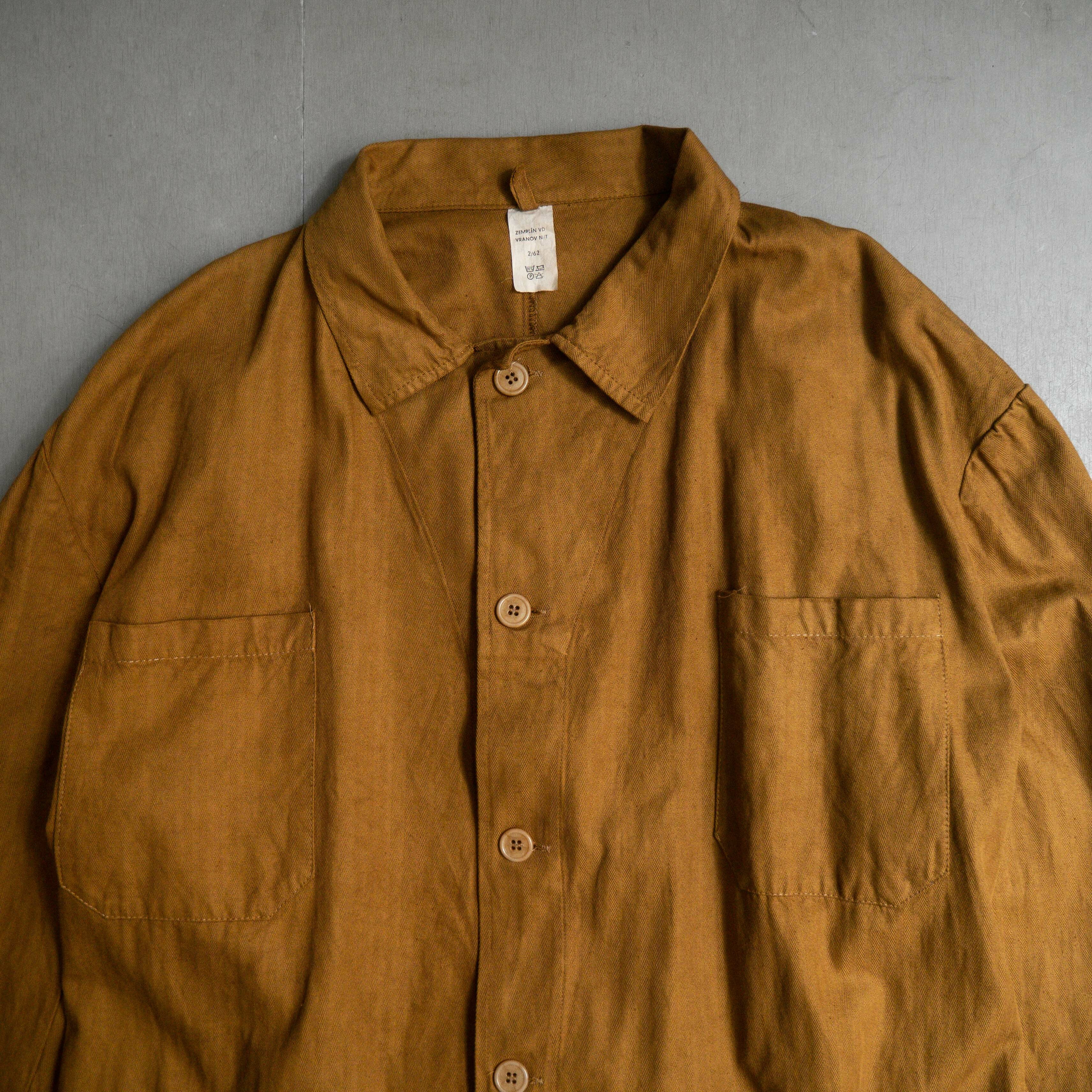 CZECH ARMY HBT WORK COAT OVER DYED 後染 捷克 人字紋 工作外套 大衣
