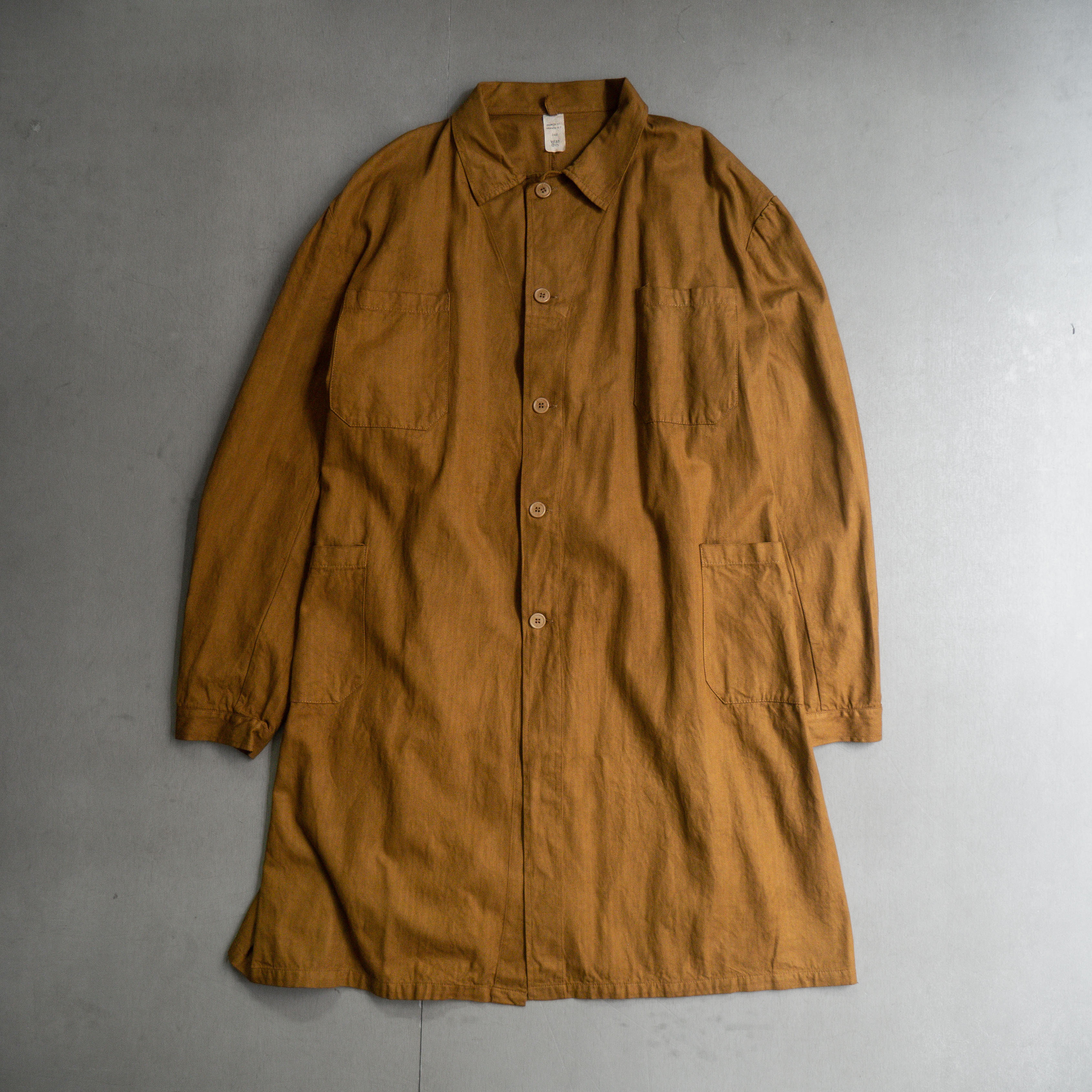 CZECH ARMY HBT WORK COAT OVER DYED 後染 捷克 人字紋 工作外套 大衣