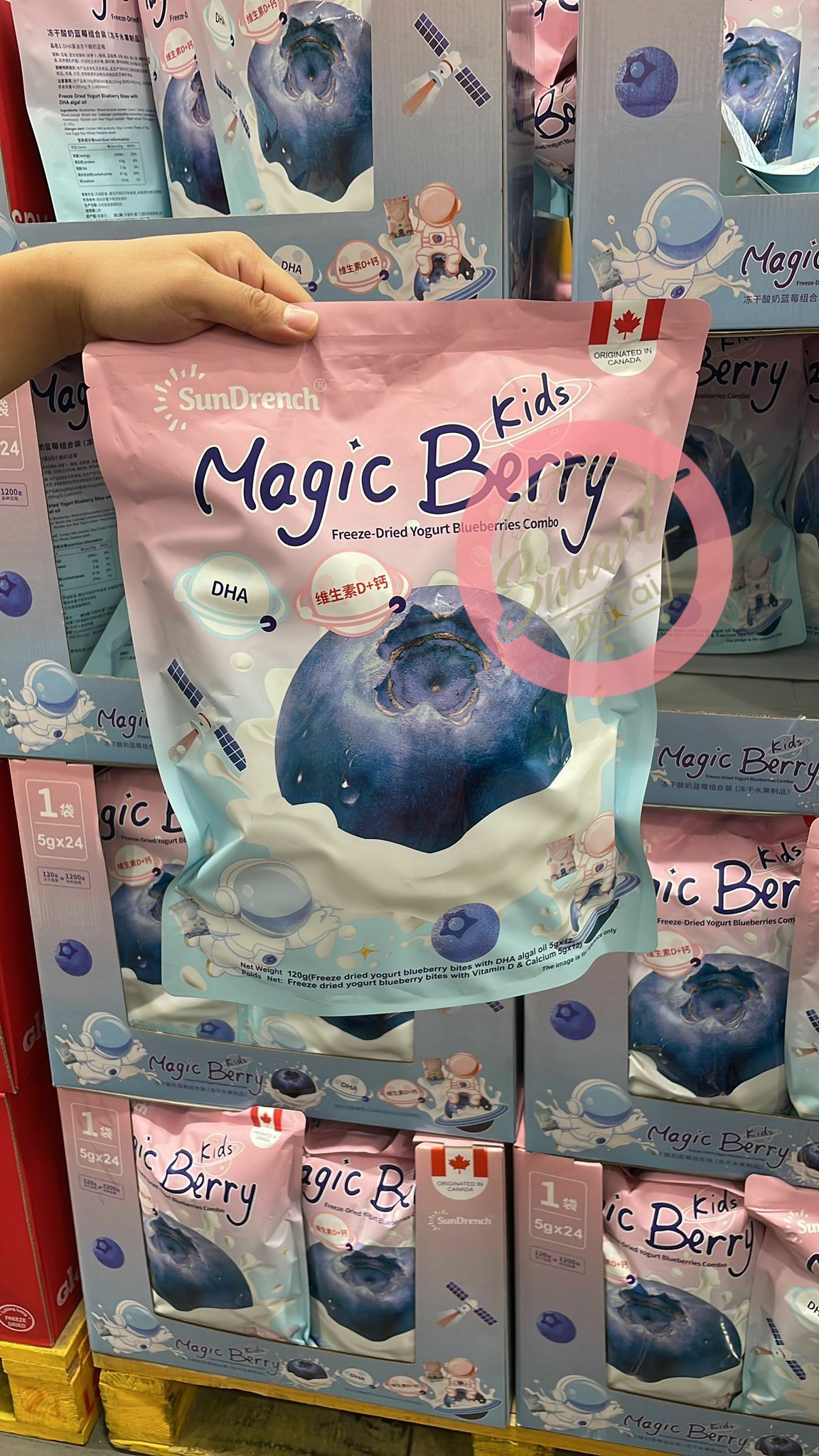 🔷山姆代購-SunDrench凍乾酸奶藍莓組合裝120g（內有2種口味，獨立包裝）-sm230001
