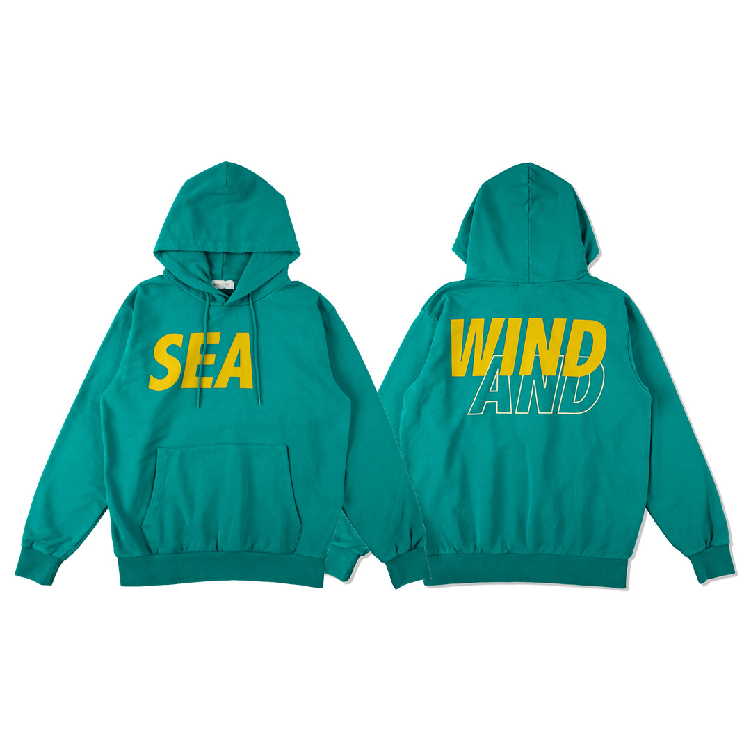 高額売筋 WIND AND Xl SEA SEA www SULFER HOODIE SEA / S BLACK SEA S メンズ