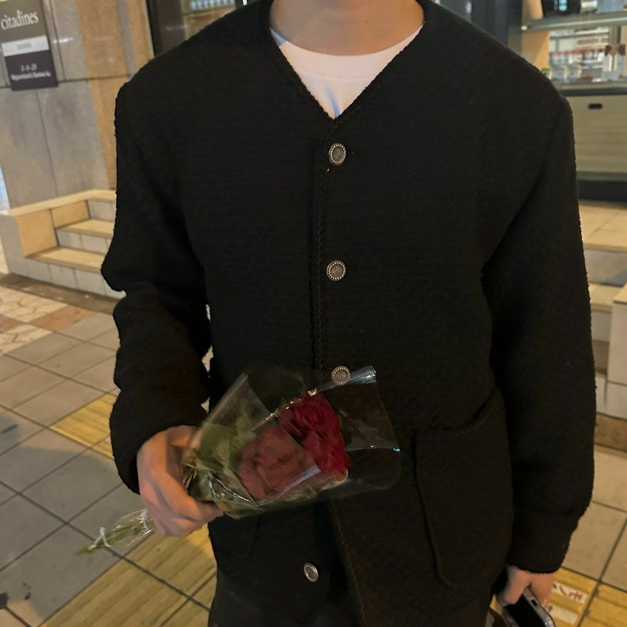 淨色V領開胸外套 BY ATTENTION-082JK