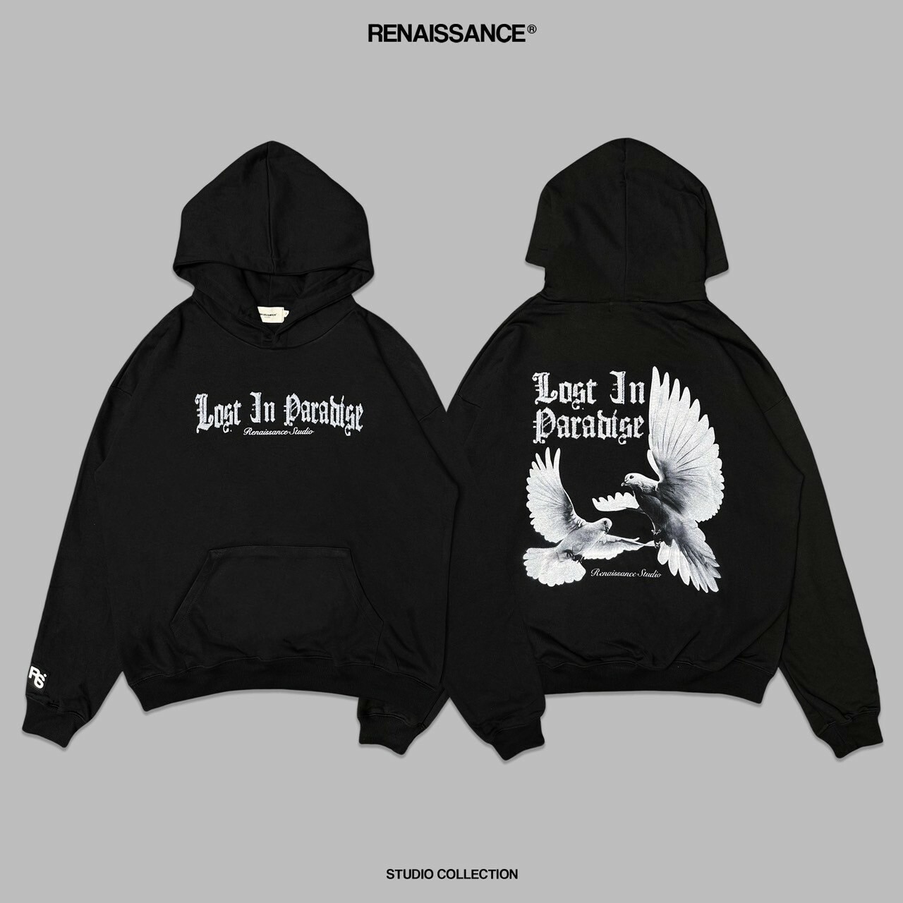 RENAISSANCE 質感黑灰 迷失樂園 和平鴿 鴿子帽T “ Lost In Paradise Hoodie “