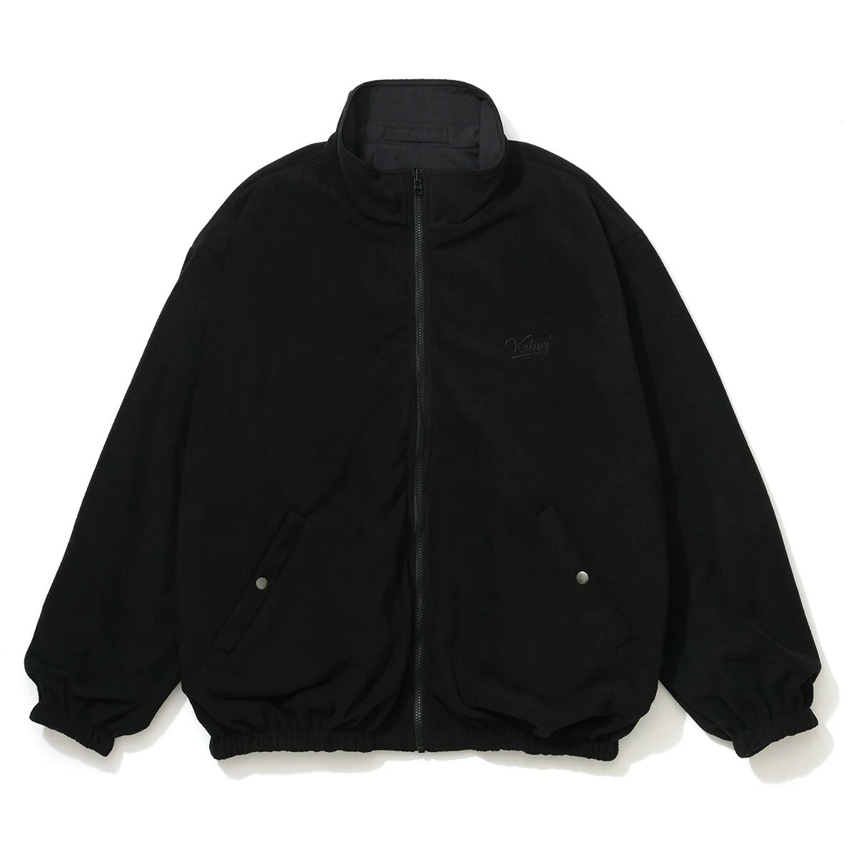 KEBOZ - NYLON FLEECE REVERSIBLE JACKET / BLACK×BLACK KEBOZ - NYLON FLEECE REVERSIBLE JACKET / BLACK×BLACK