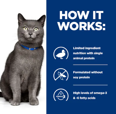 希爾思™處方食品貓用 d/d™ 皮膚/食物敏感 鴨肉與豌豆 3.5lbs  (到期日：2025年1月)