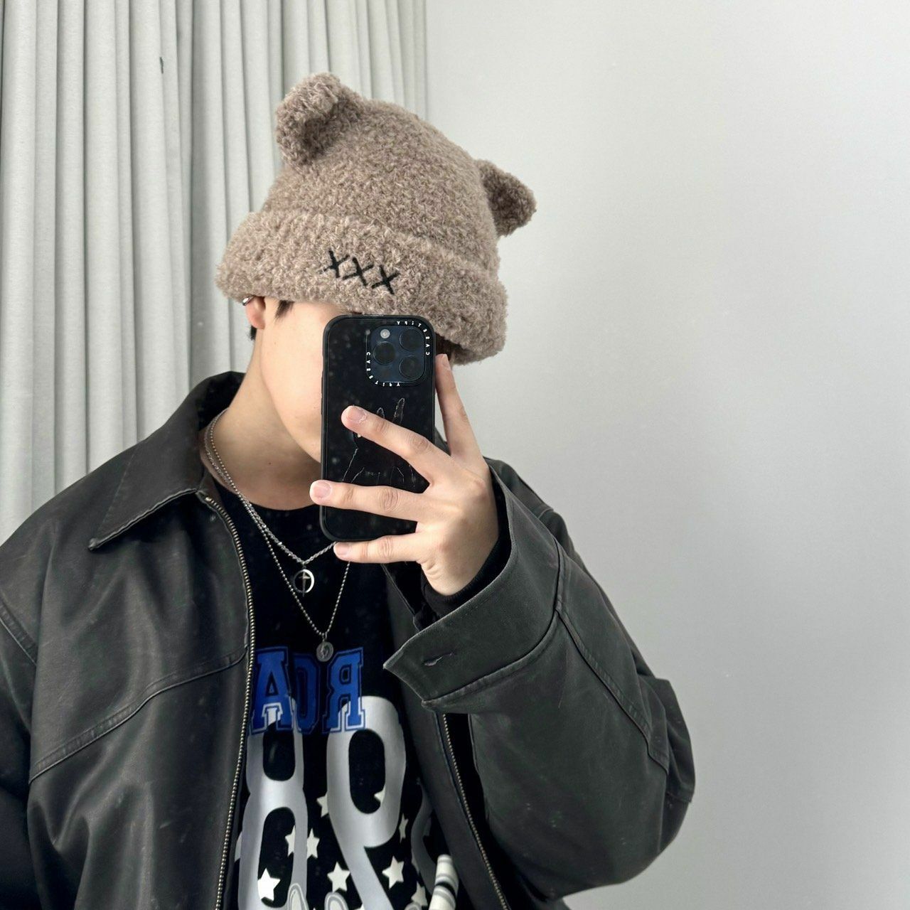 熊耳朵針織冷帽 BY ATTENTION-092H