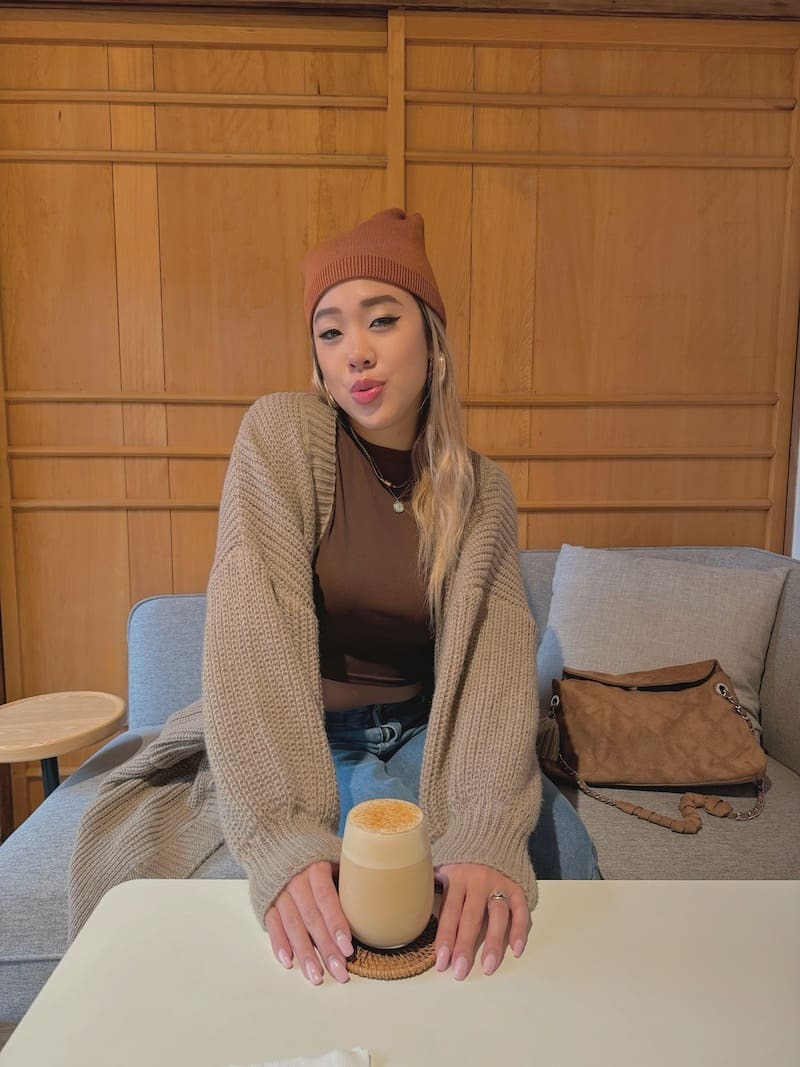 卡其慵懶針織外套