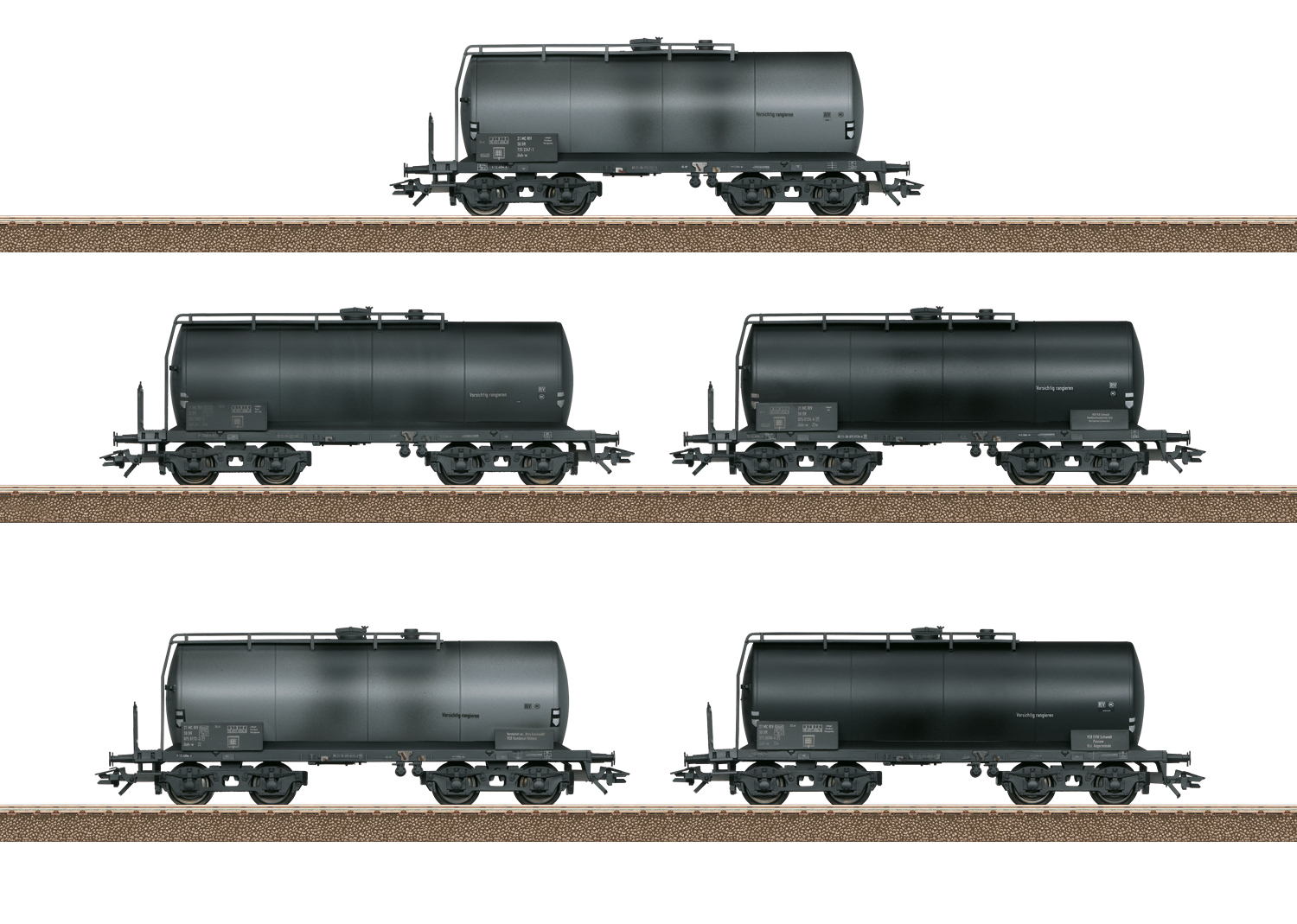 Trix 24145 HO規 Standard Design Tank Car Set 油罐車 5輛組