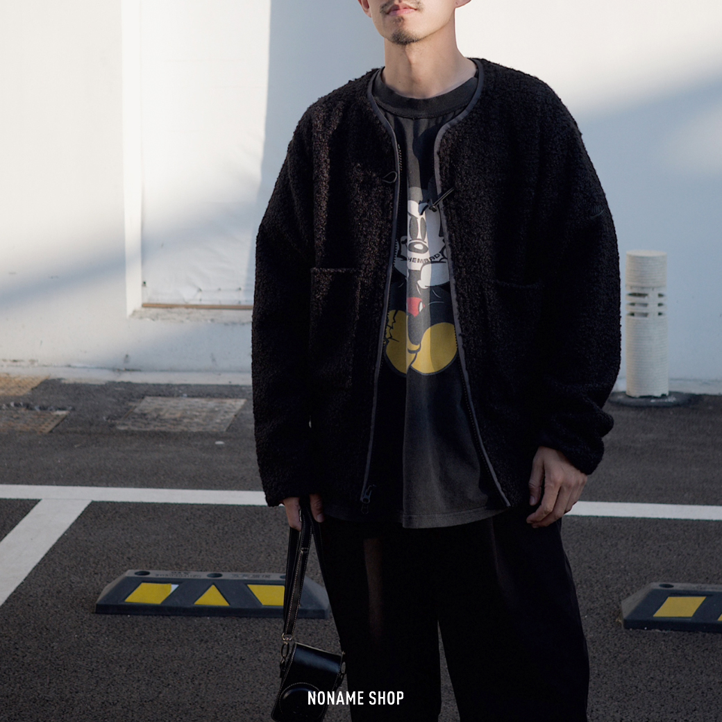 NIKE SPORTSWEAR TECH PACK 保暖 毛毛 無領 拉鍊 外套 黑色 (男款)