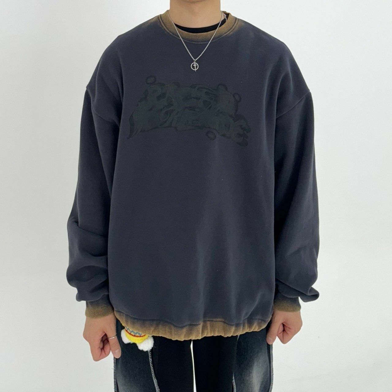 拼色英文字衛衣 BY ATTENTION-101T