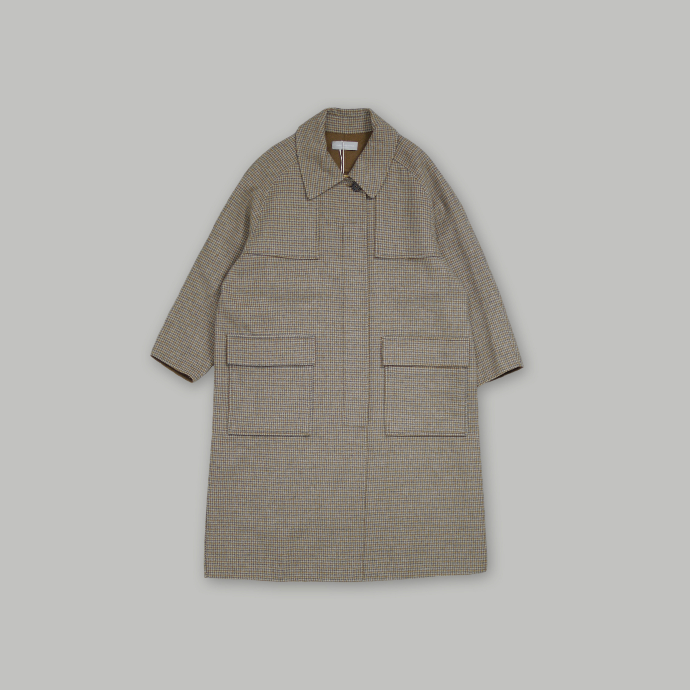 J.P.L. 千鳥格紋手製羊毛查斯特大衣 ╭ 2色 ╮