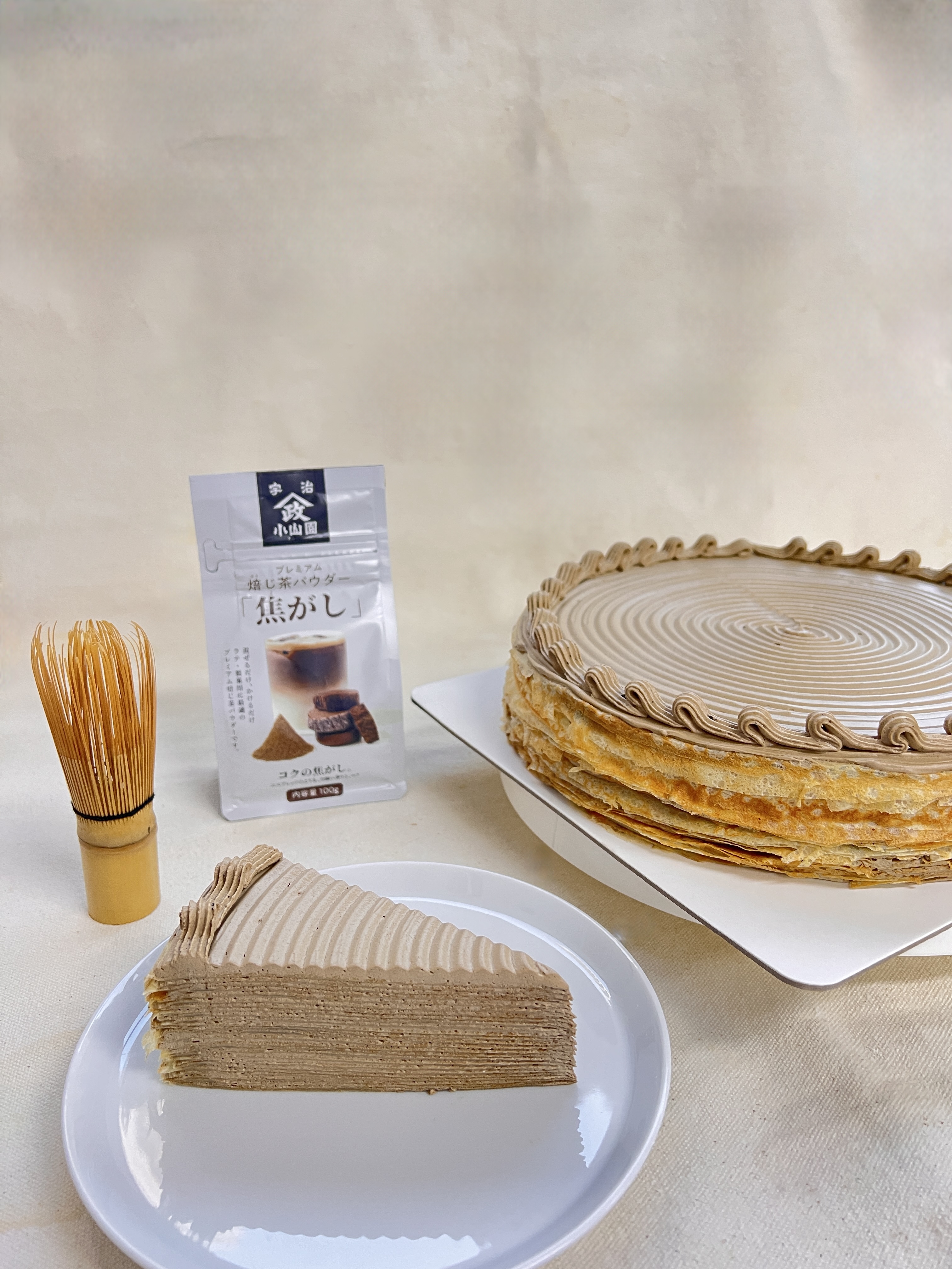 小山園濃厚焙茶千層