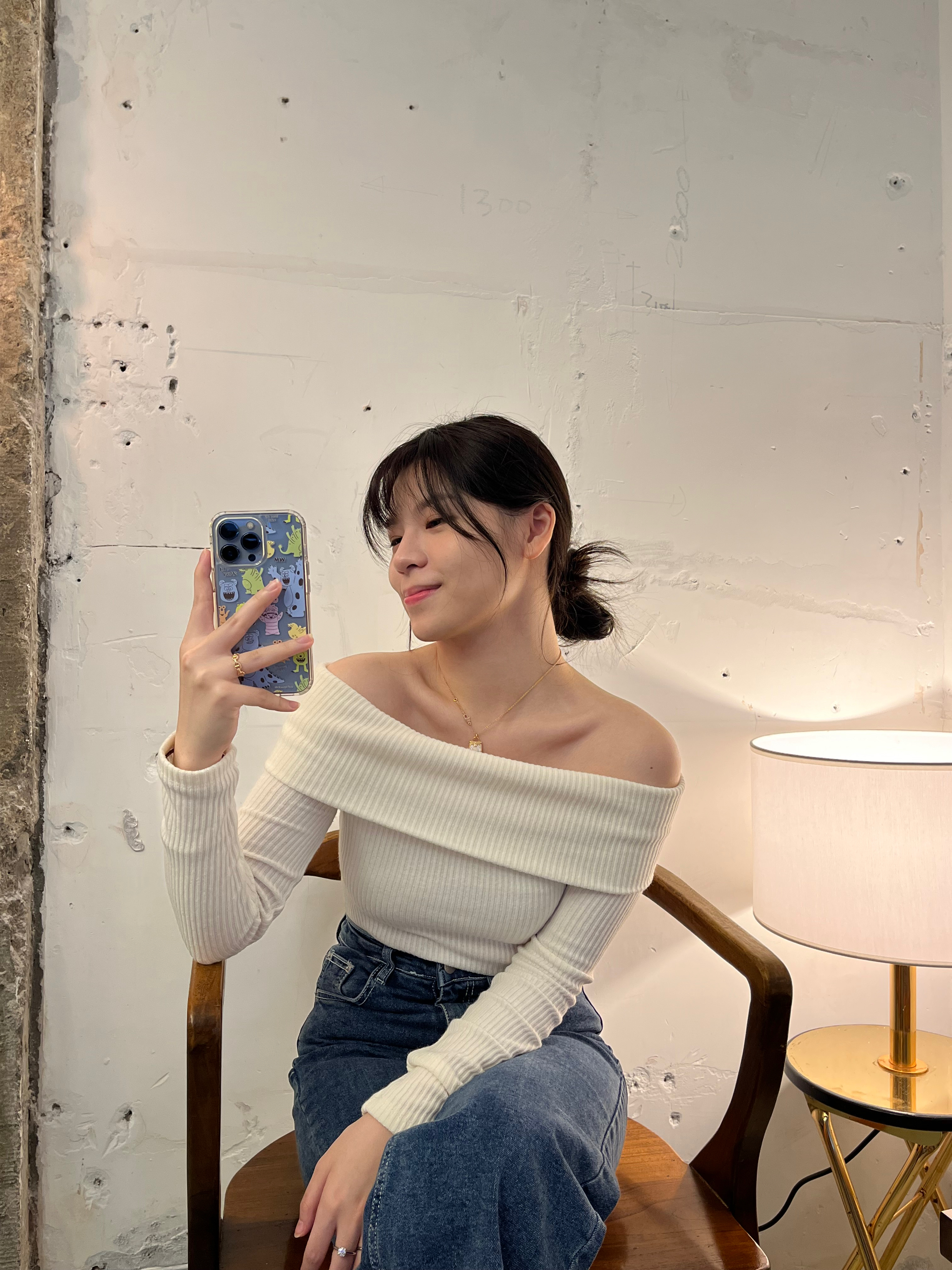 人氣款 💓 小性感之選！羅紋一字膊上衣// 兩色入