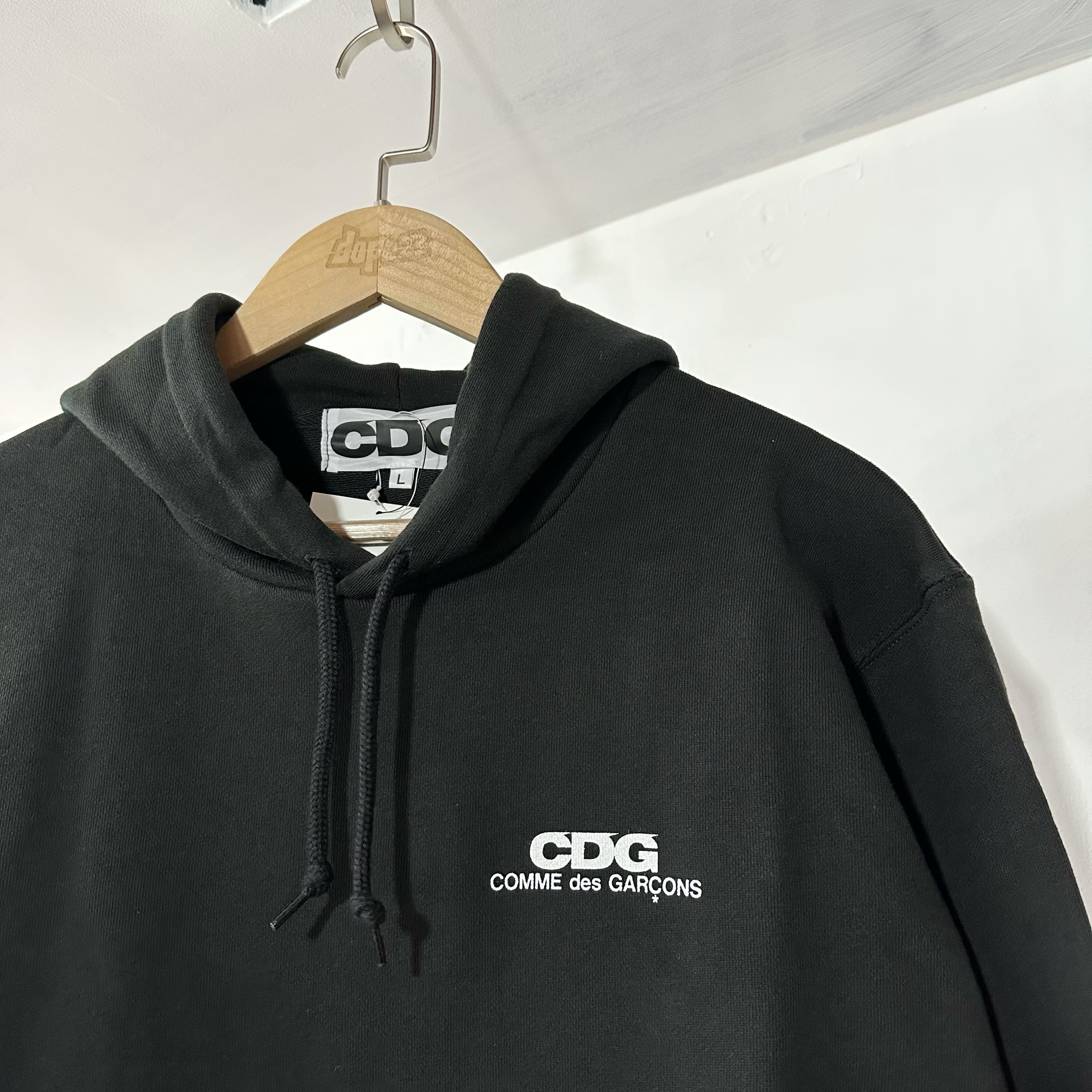 Comme Des Garcons CDG HOODED SWEATSHIRT SMALL LOGO BLACK