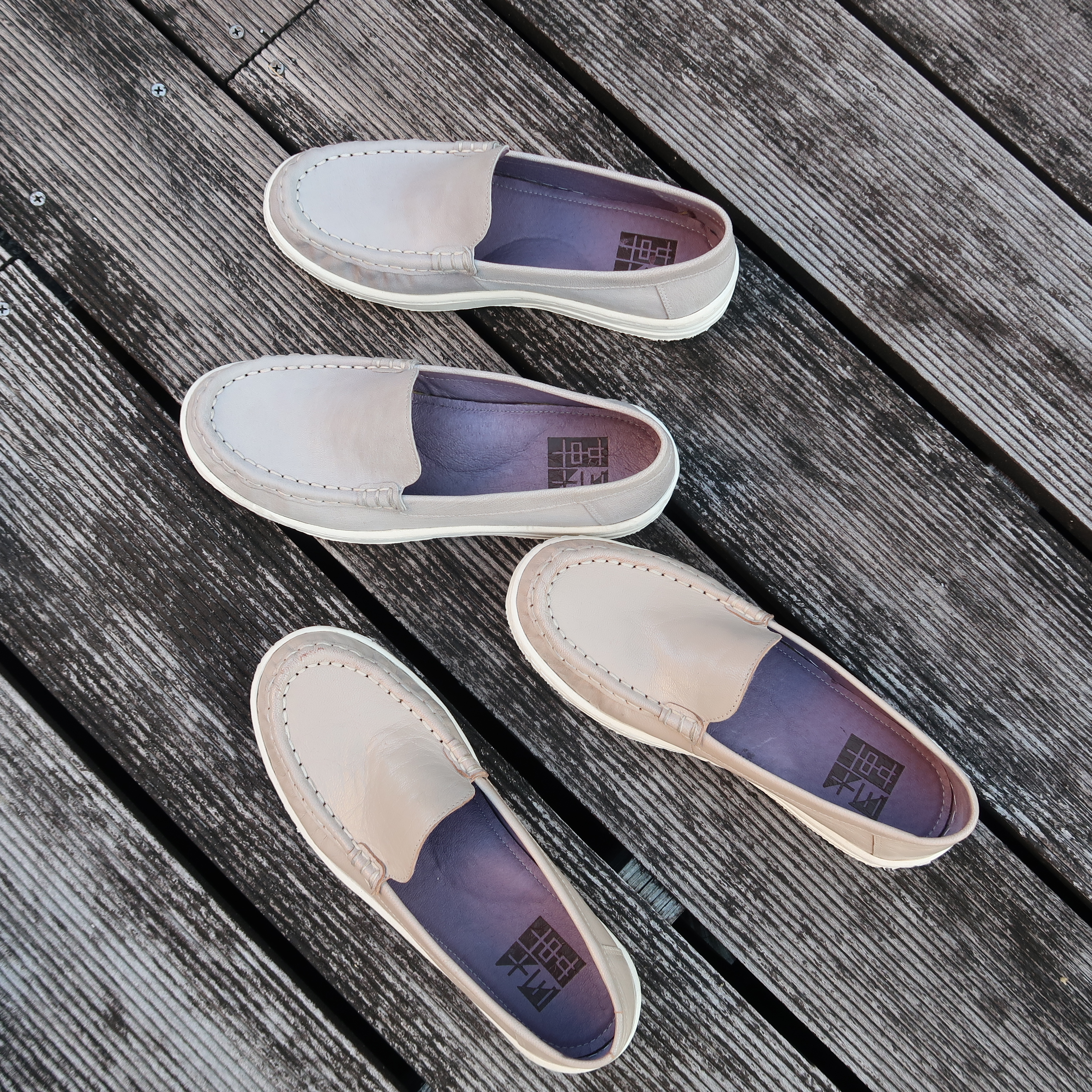 【手縫一甲子】台灣製造MIT真皮小羊皮軟牛皮手縫馬克線莫卡辛、包子鞋樂福鞋手工鞋