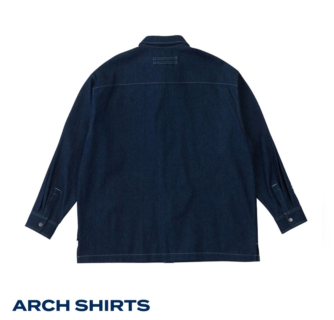 NAUTICA 韓國 ARCH SHIRTS 513 法蘭絨 格紋 INDIGO 丹寧 牛仔 襯衫 外套 現貨