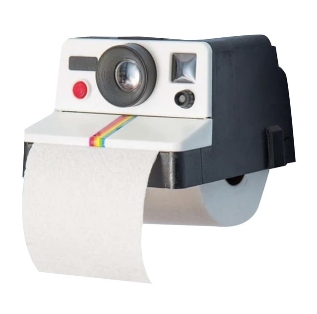 Polaroll 相機造型紙巾架| 惡搞又實用| 防止再整濕廁紙| 聖誕禮物 交換禮物