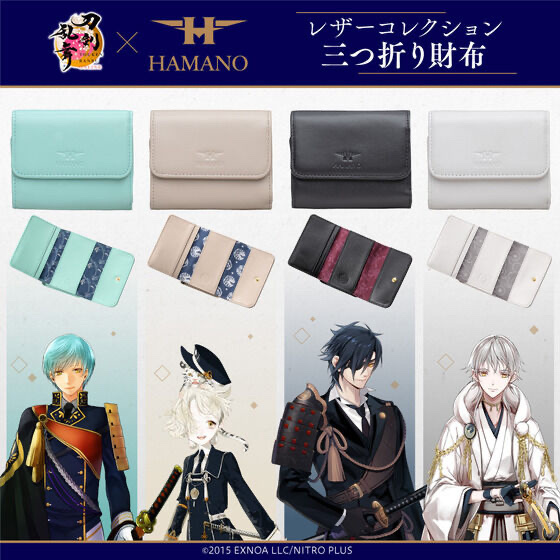 Pbandai 預訂2024/3月 刀剣乱舞×HAMANO レザーコレクション 三つ折り財布