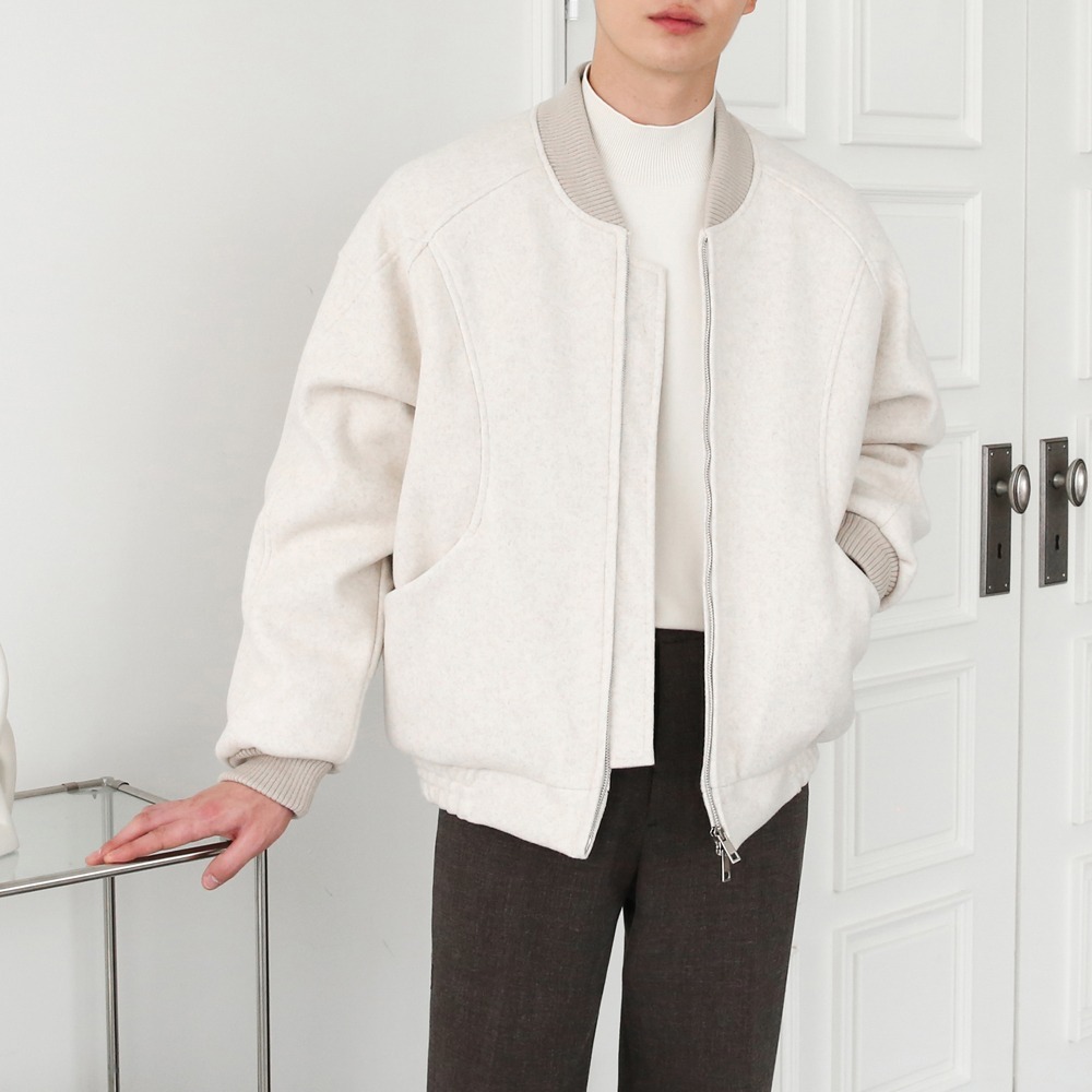 隱藏羊毛束腰夾克