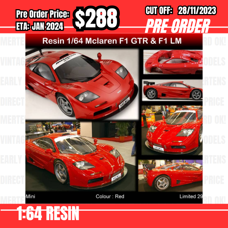 PO-$288 *Scalemini * 1:64 McLaren F1 GTR Red [OD27/11]