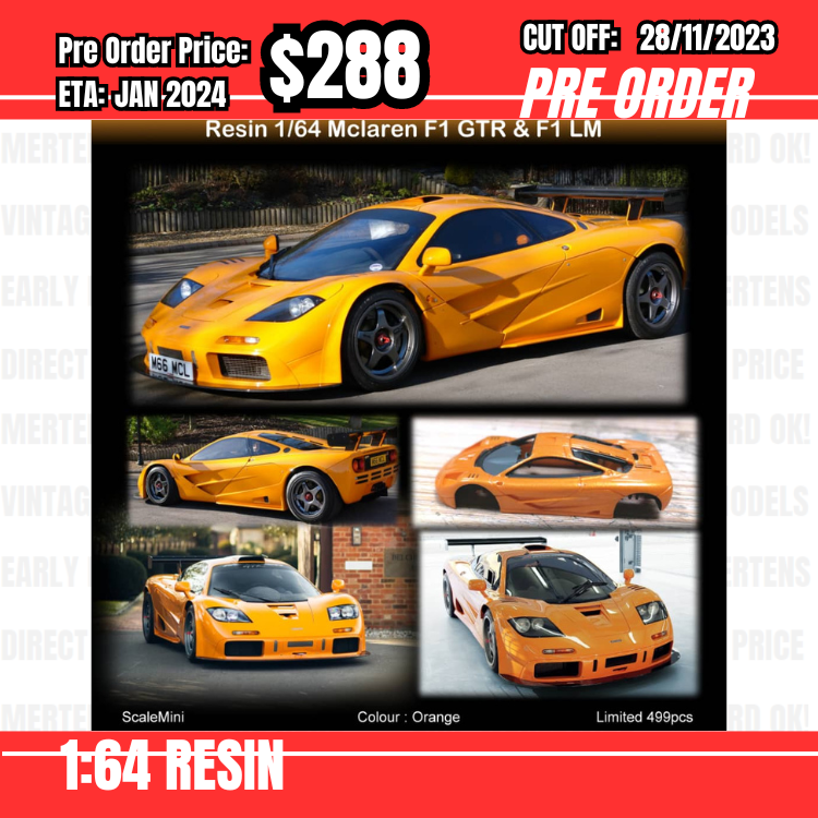 PO-$288 *Scalemini * 1:64 McLaren F1 GTR Orange [OD27/11]
