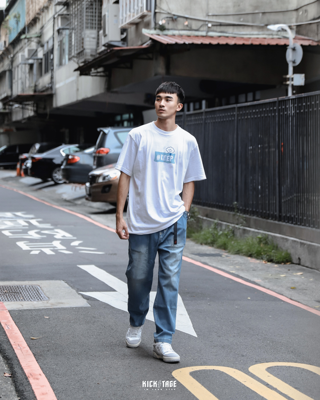 **特價商品售出不退換**GRAMICCI TAPERED RIDGE PANTS  淺單寧 深單寧 腰帶 大口袋 休閒 牛仔 長褲 錐型褲【G3FU-P052-MU】【G3FU-P052-DU】