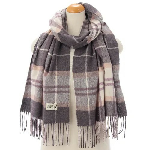 【現貨】日本 史努比 SNOOPY 冬季保暖圍巾 格紋披肩