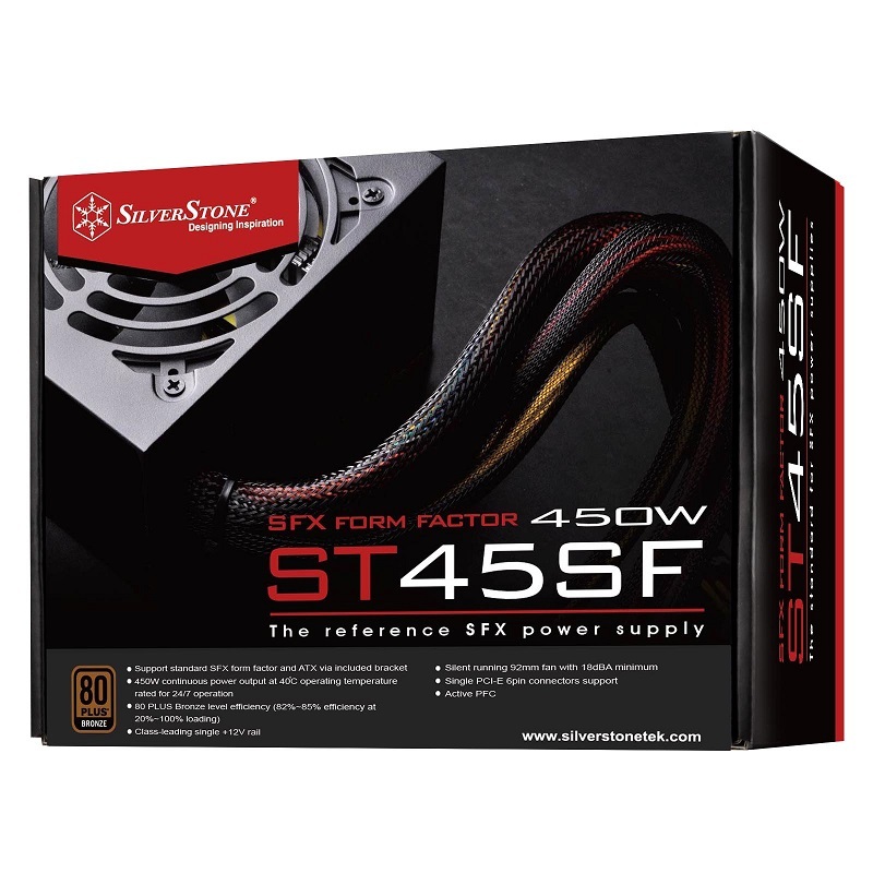 米特3C數位–SilverStone 銀欣 ST45SF 電源供應器/450W SFX銅牌認證/SST-ST45SF