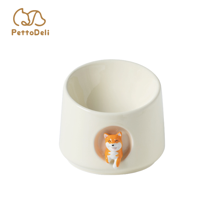 PettoDeli |16cm 陶瓷製柴犬造型碗