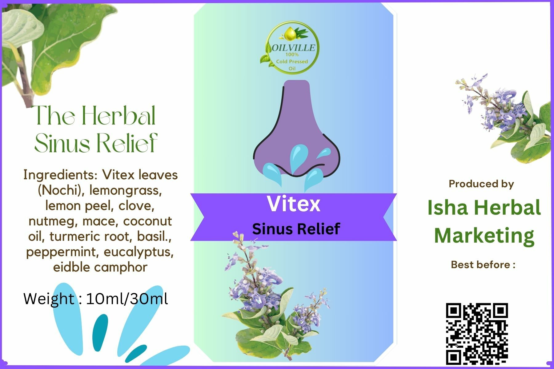 Vitex Sinus Relief 10ml for Nasal Congestions