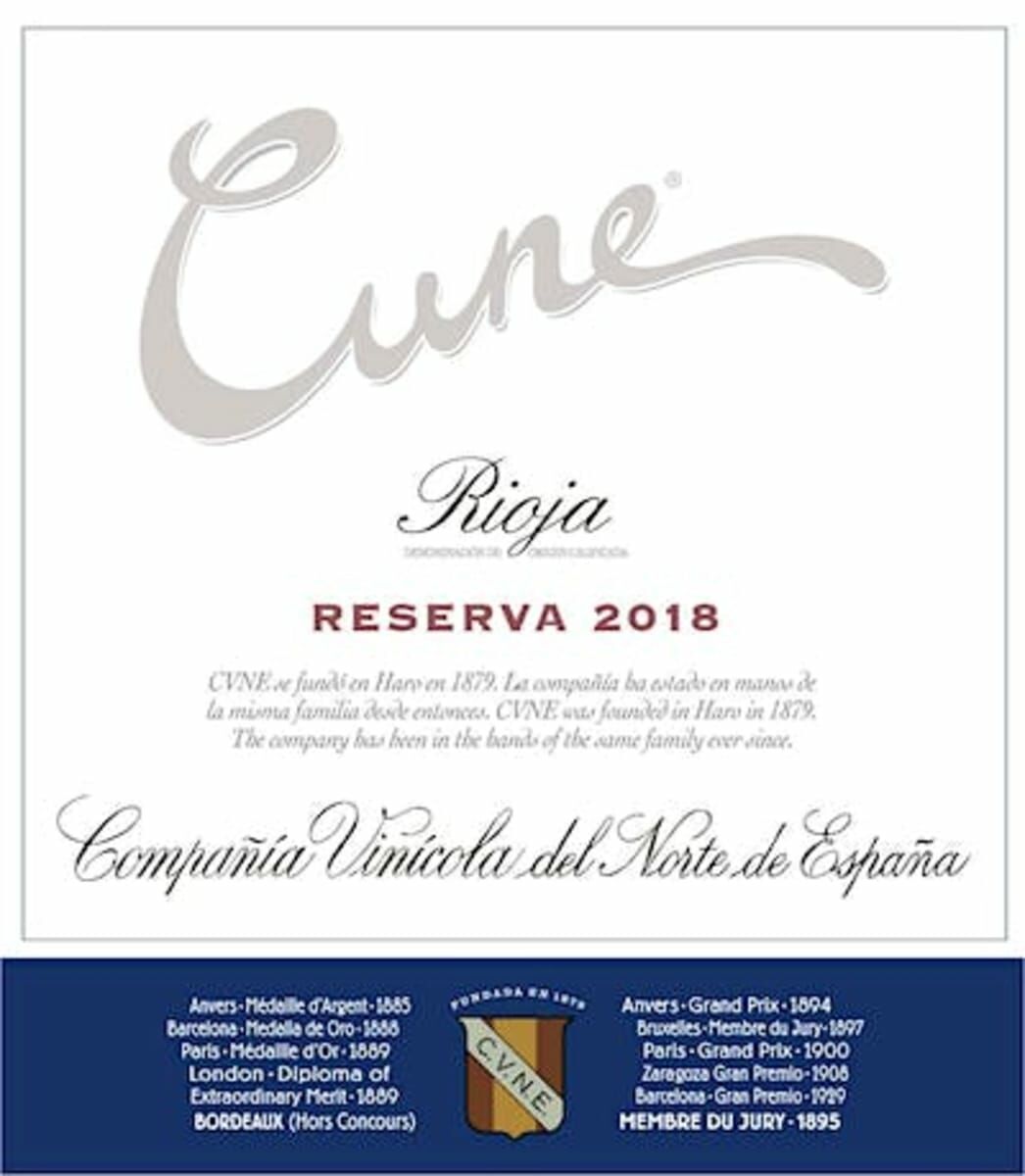 CVNE Cune Rioja Reserva 2018 (WE93)