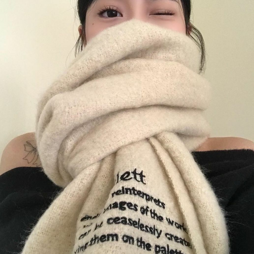 🇰🇷 Fallett 韓國品牌 圍巾 刺繡 保暖 男女 多色 / 預購