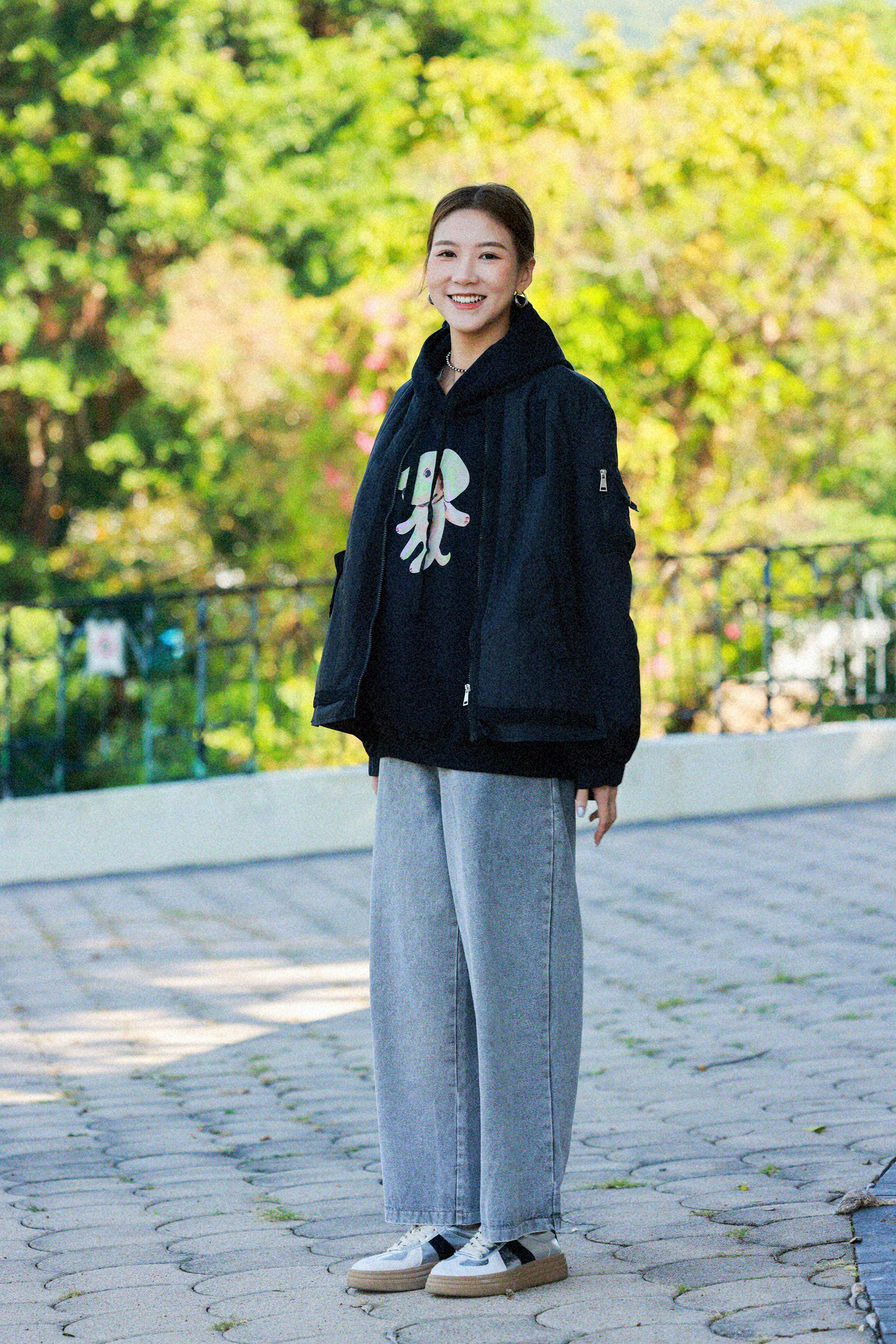 直條薄間棉傘型MA-1風褸（現貨款式）