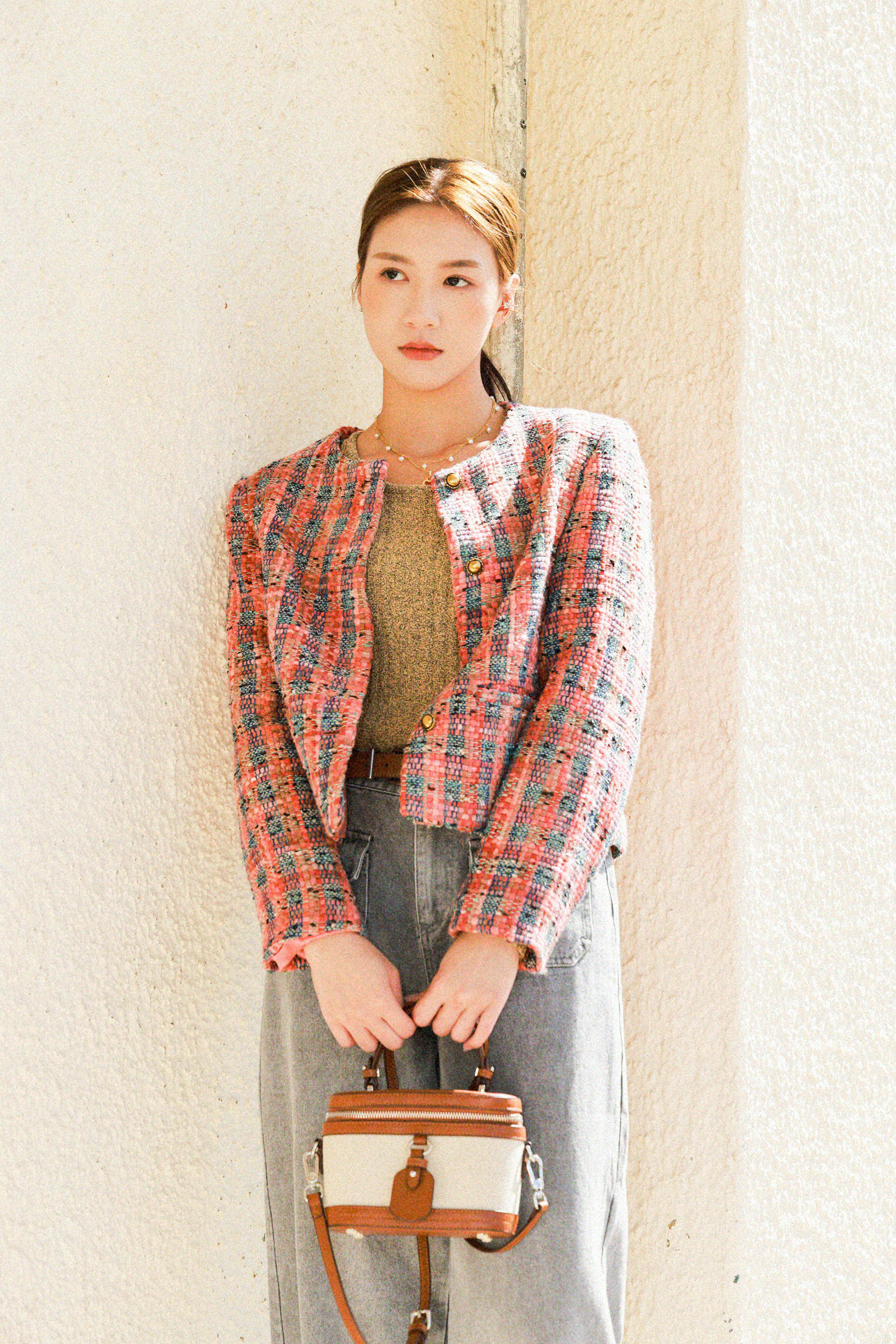 凹凸粗紋tweed短褸（現貨款式）