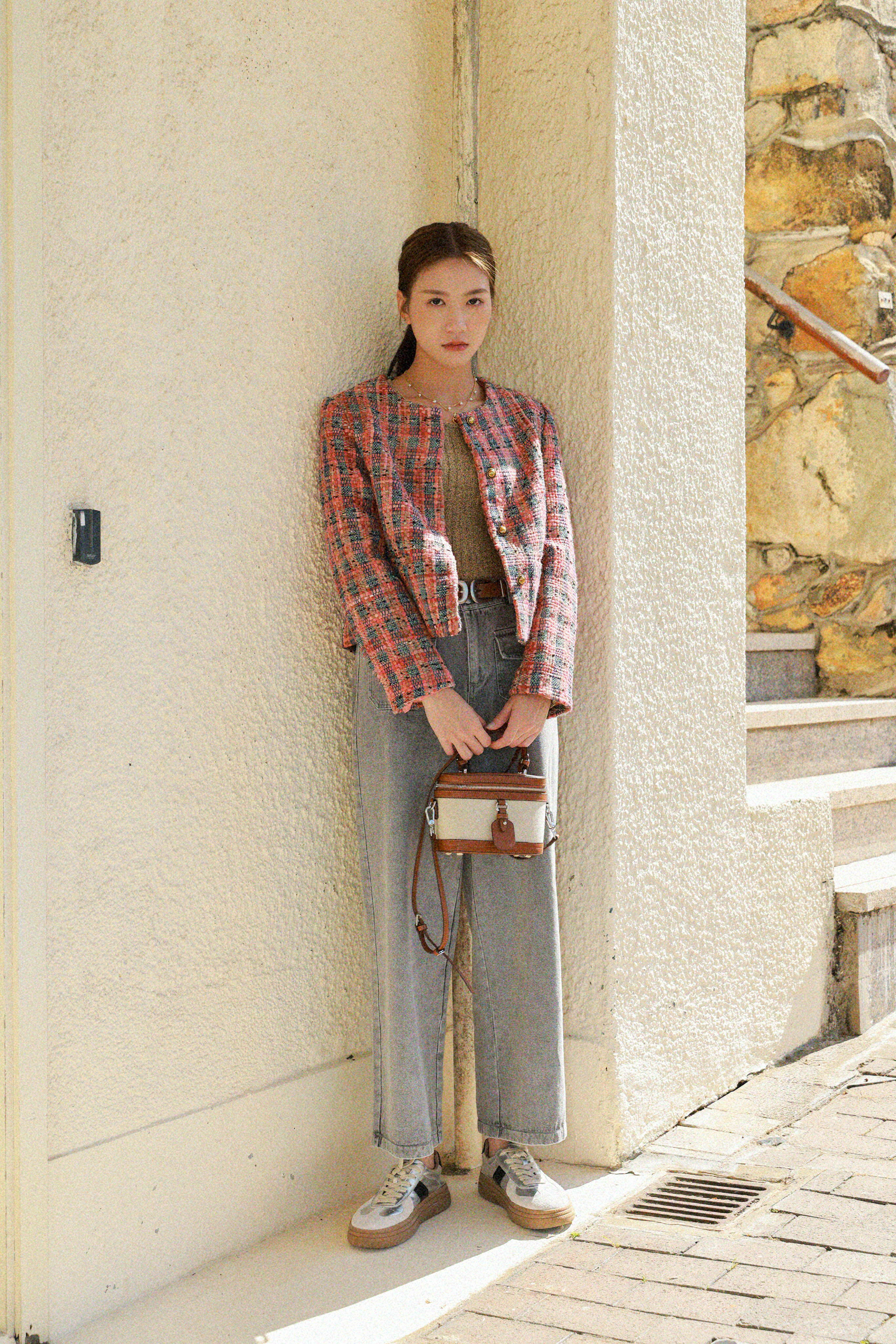 凹凸粗紋tweed短褸（現貨款式）