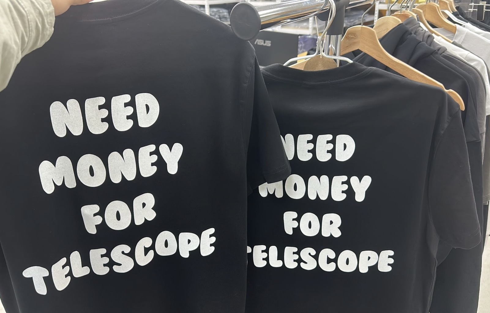Need Money for Telescope T-Shirt - Black