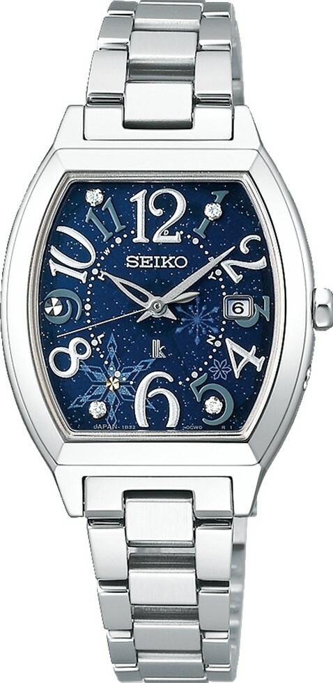 萬年鐘錶 - SEIKO  LUKIA   太陽能酒桶型電波女錶 SSVW221J  / 1B32-0BD0B 錶徑 27.7MM