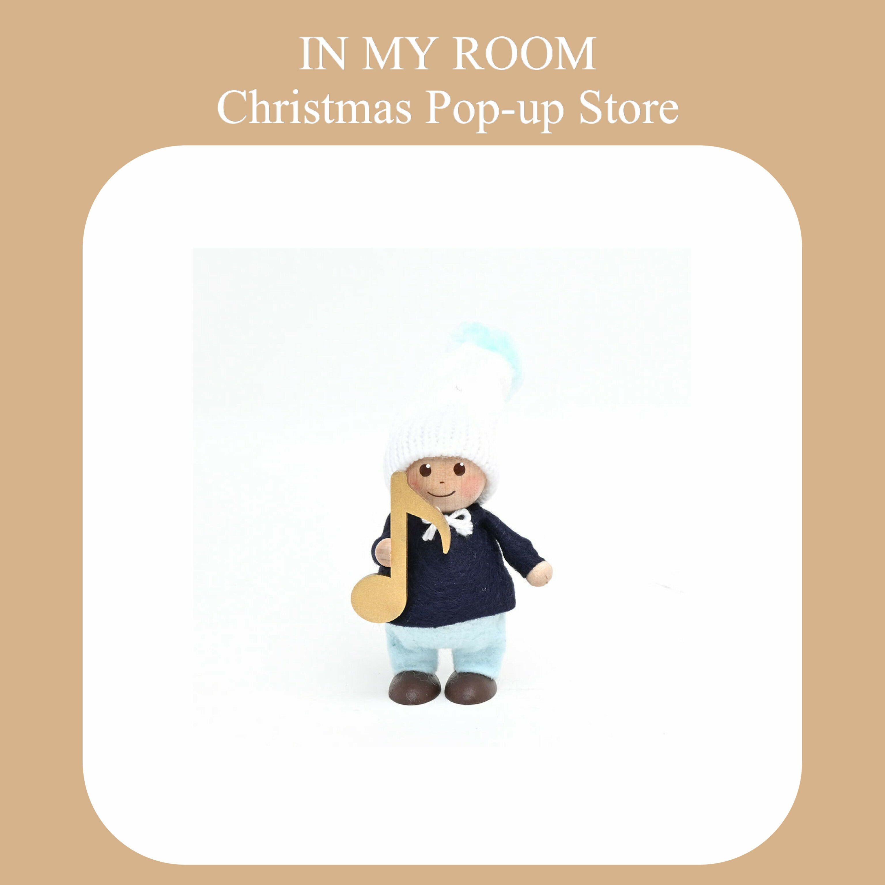 聖誕小男孩手拿音符