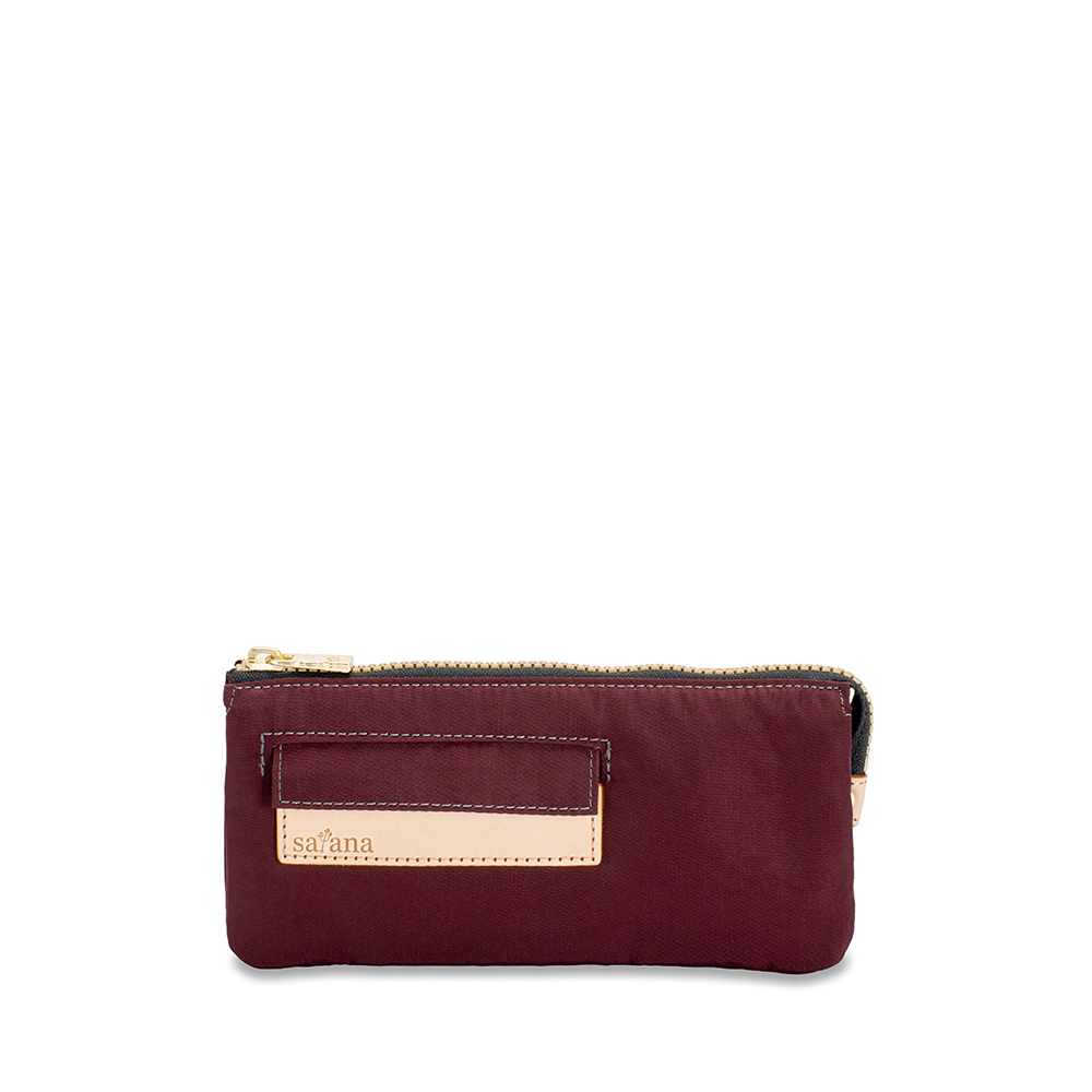 satana Soldier 多夾層拉鍊長夾 栗紅色 SOS1721-632 正面照
