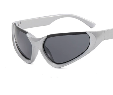 Y2K銀色造型墨鏡