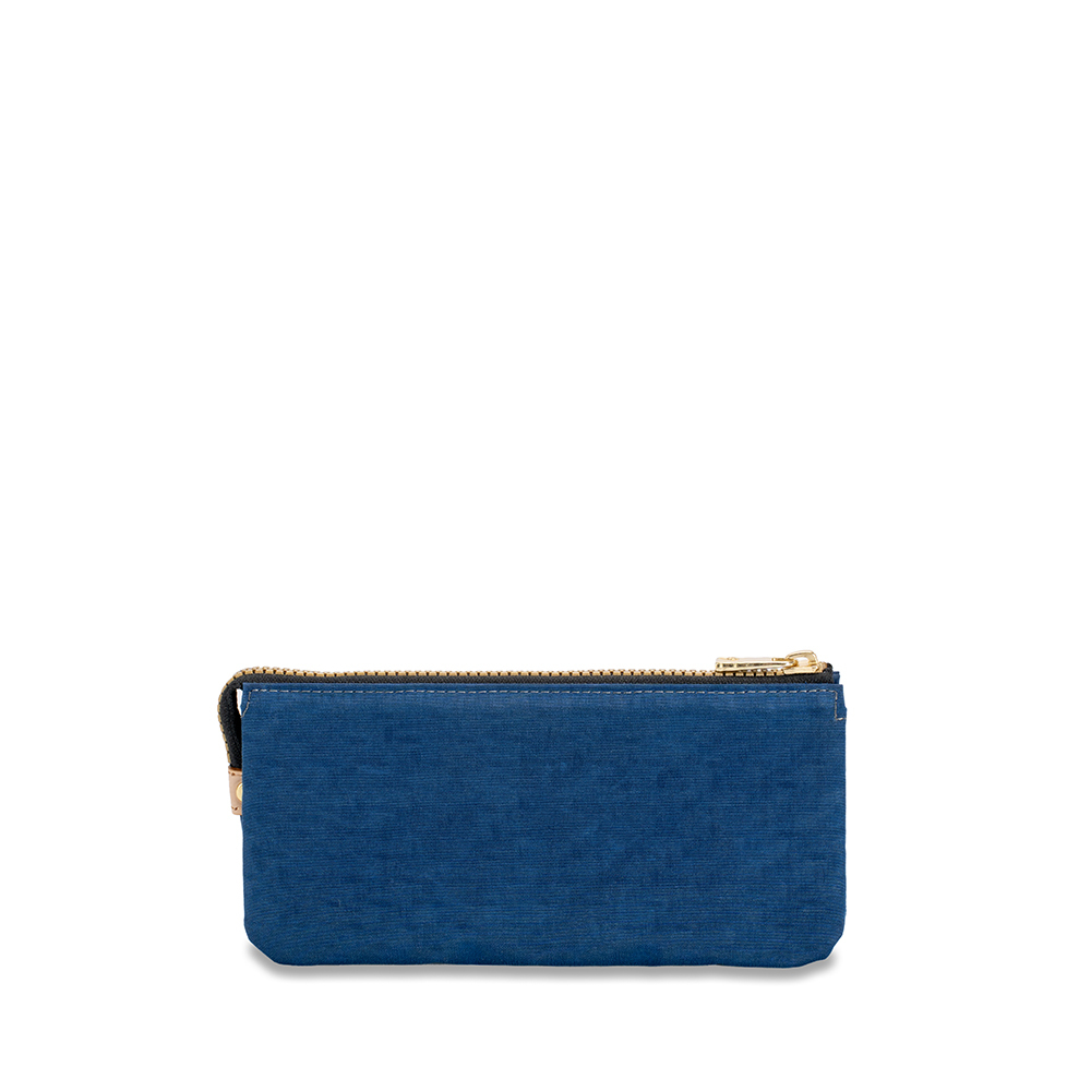 satana Soldier 多夾層拉鍊長夾 海軍藍色 SOS1721-225 背面照