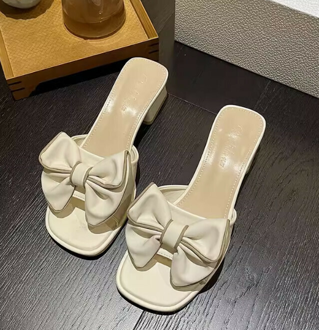 仙女風蝴蝶結涼拖鞋