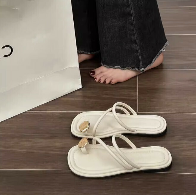 法式套趾涼拖鞋